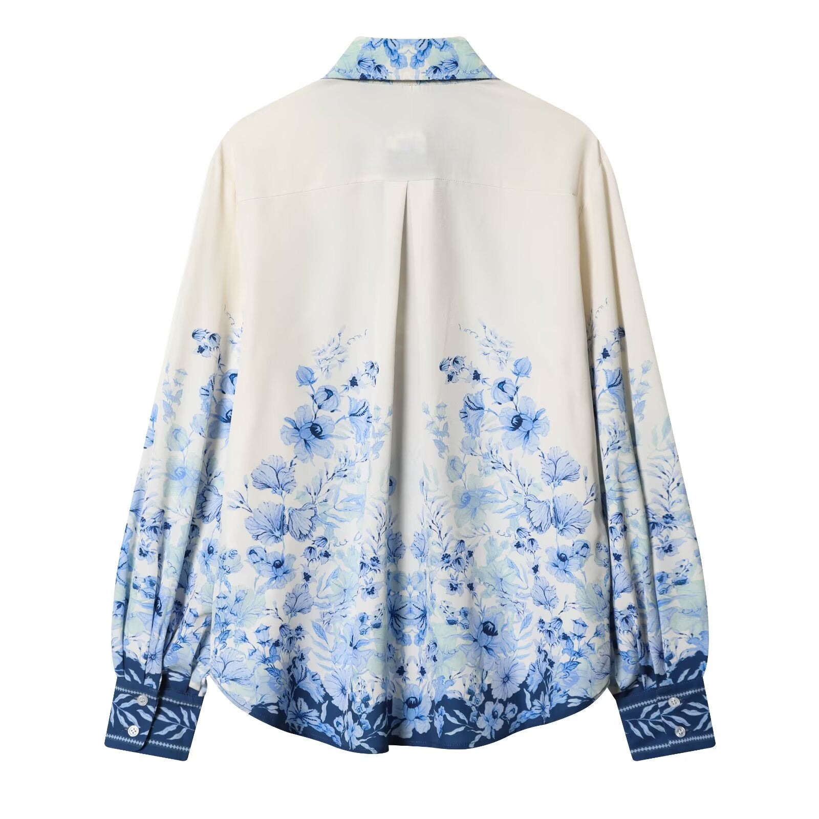 suit Women's 2 pieces loose printed Lapel shirt+Pants