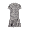 Women's layered decorative plaid mini dress