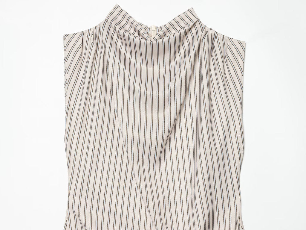 Women's striped lace mini dress