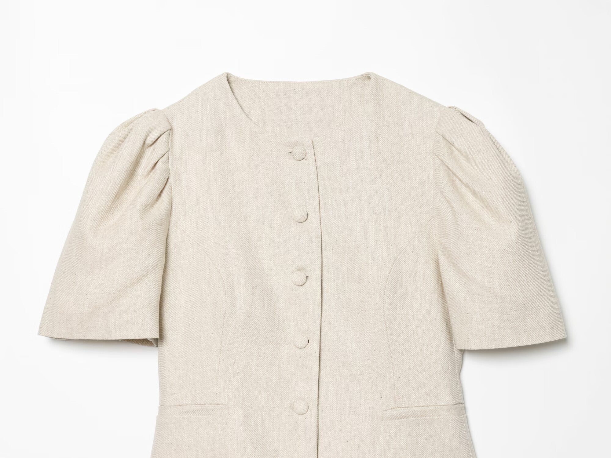 Women's bubble short sleeved slim Blazer Coat