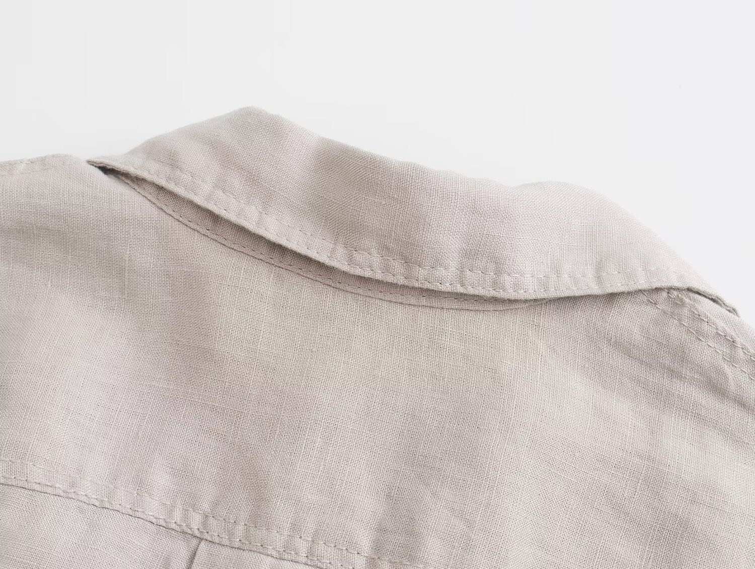 Women's casual linen blend asymmetrical shirt