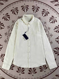 Men and Women with The Same New Fashion Joker Casual Cotton Corduroy Loose Long Sleeve Lapel Shirt Top.