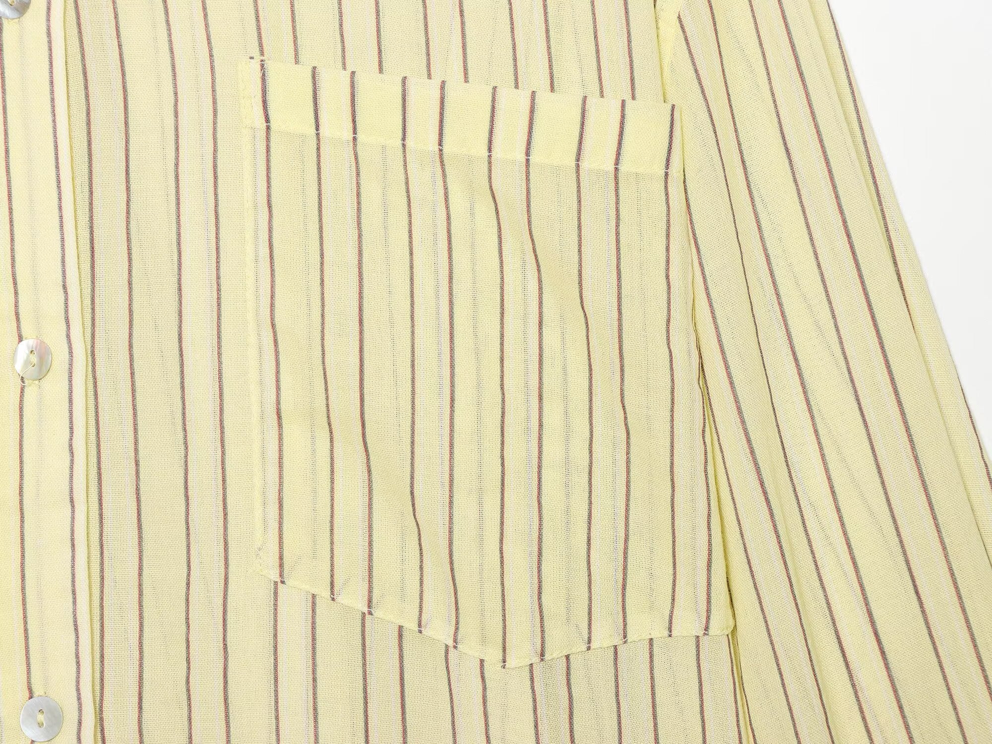Women's loose chiffon striped shirt