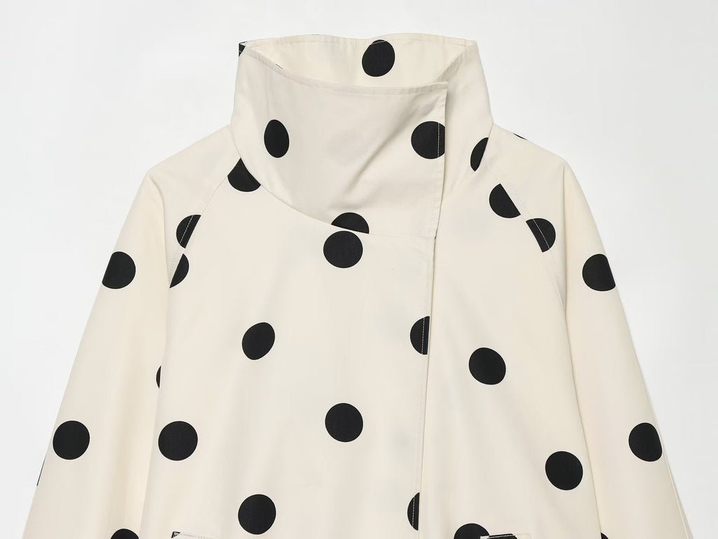 Women's polka dot pilot jacket Coat