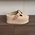 Women's new ultra-thick bottom-raised semi-enclosed slippers