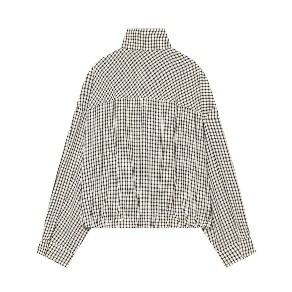 Women's checkered pilot jacket Coat