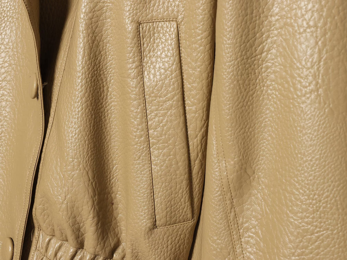 Women's leather effect loose pilot jacket Coat