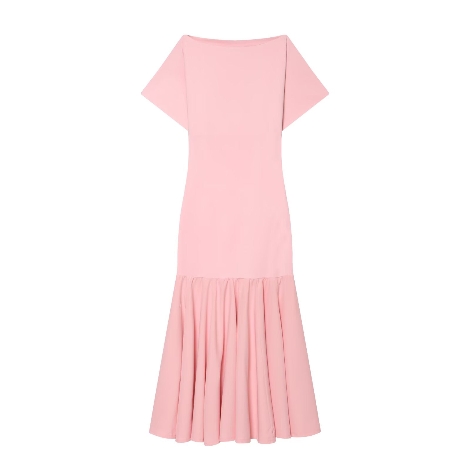 Women's slim short sleeved patchwork dress