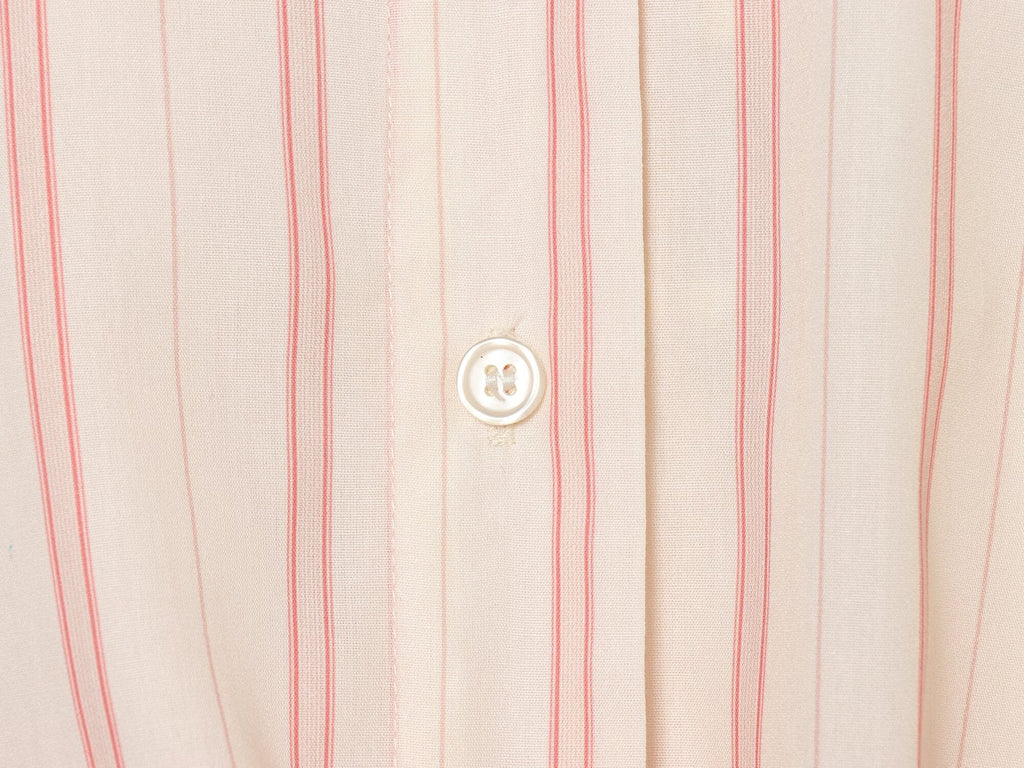 Women's lace up design loose striped shirt