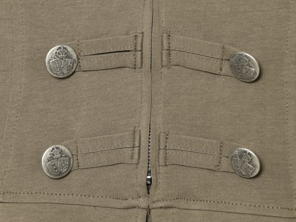 Women's buckle decoration slim zipper vest