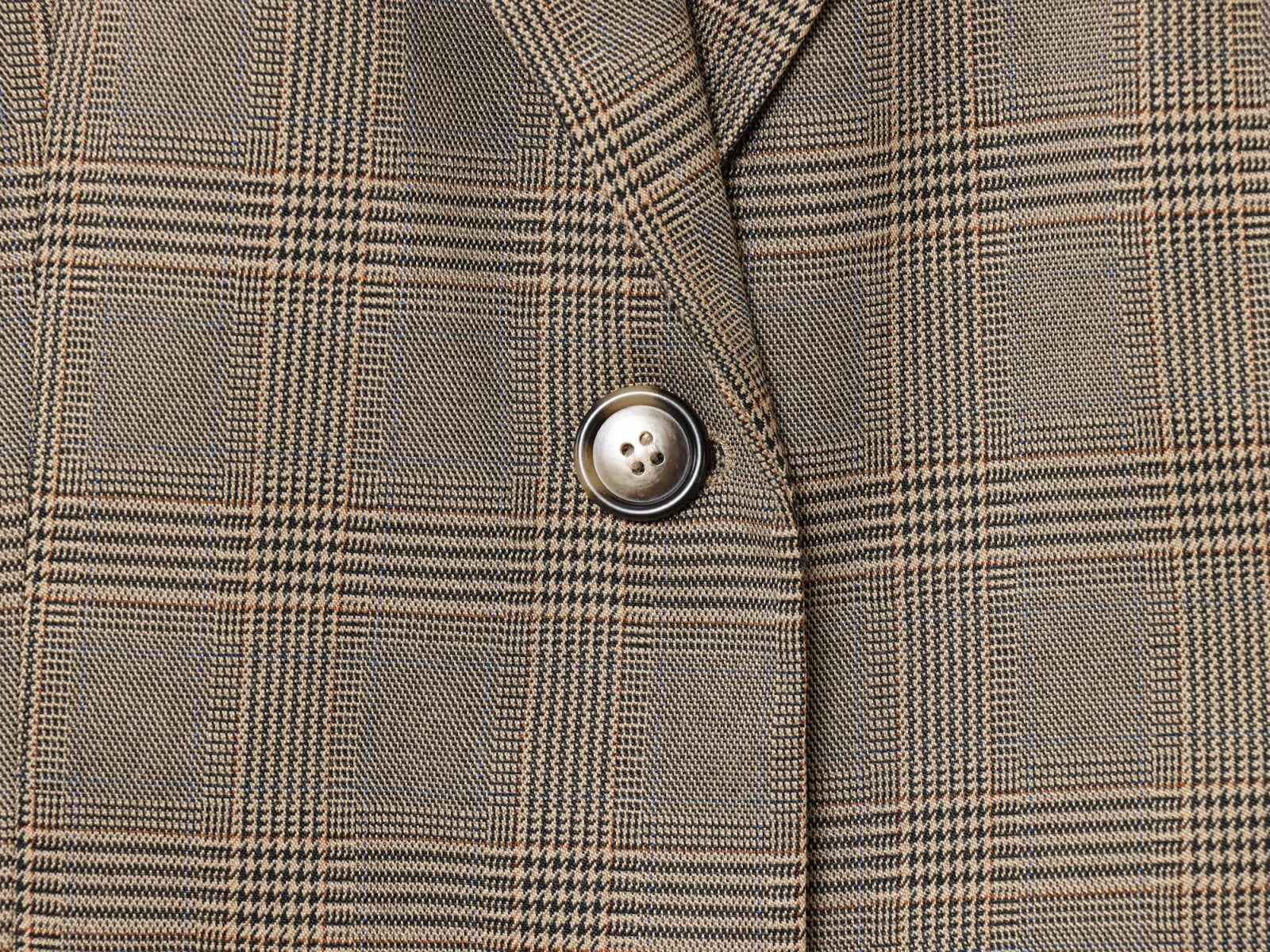 Women's new fashion loose single breasted linen blended plaid suit jacket