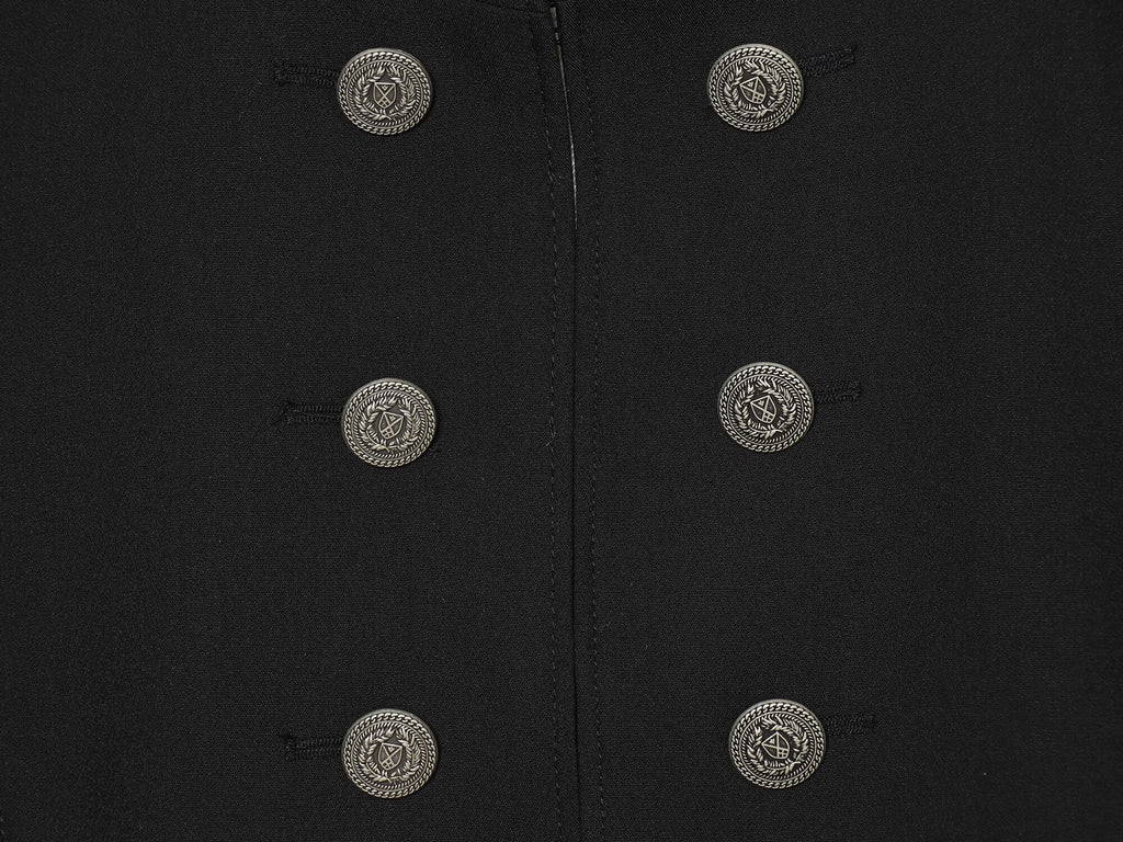 Women's With shoulder pads slim double breasted jacket