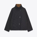 Women's short double-sided wear plaid windbreaker Coat
