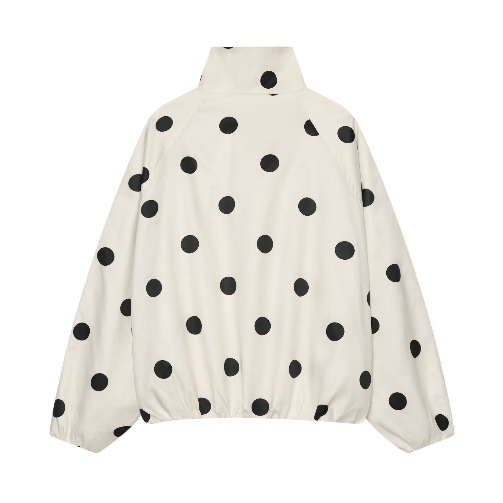 Women's standing collar polka dot pilot jacket Coat