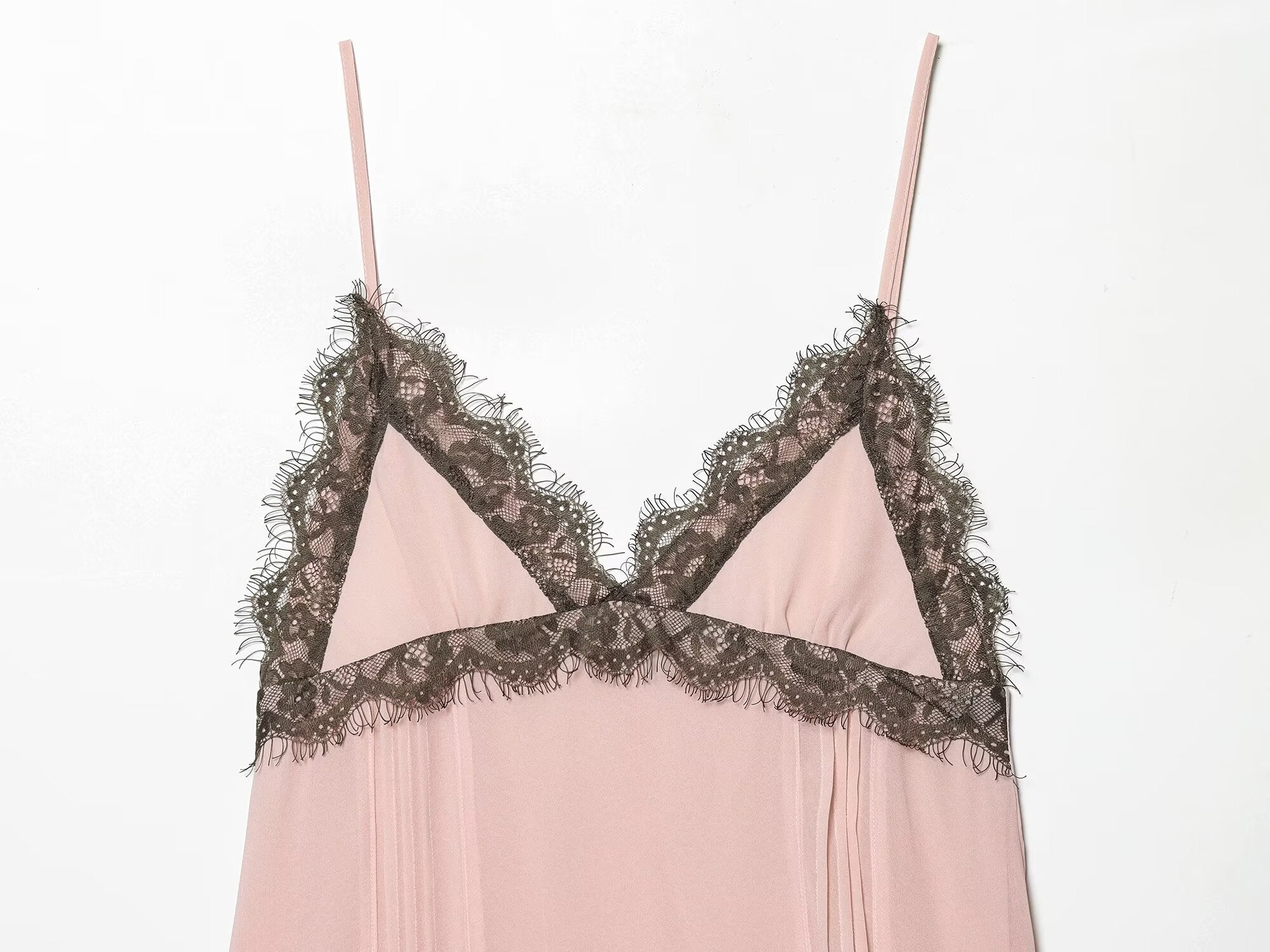 Women's sexy lace patchwork suspender dress