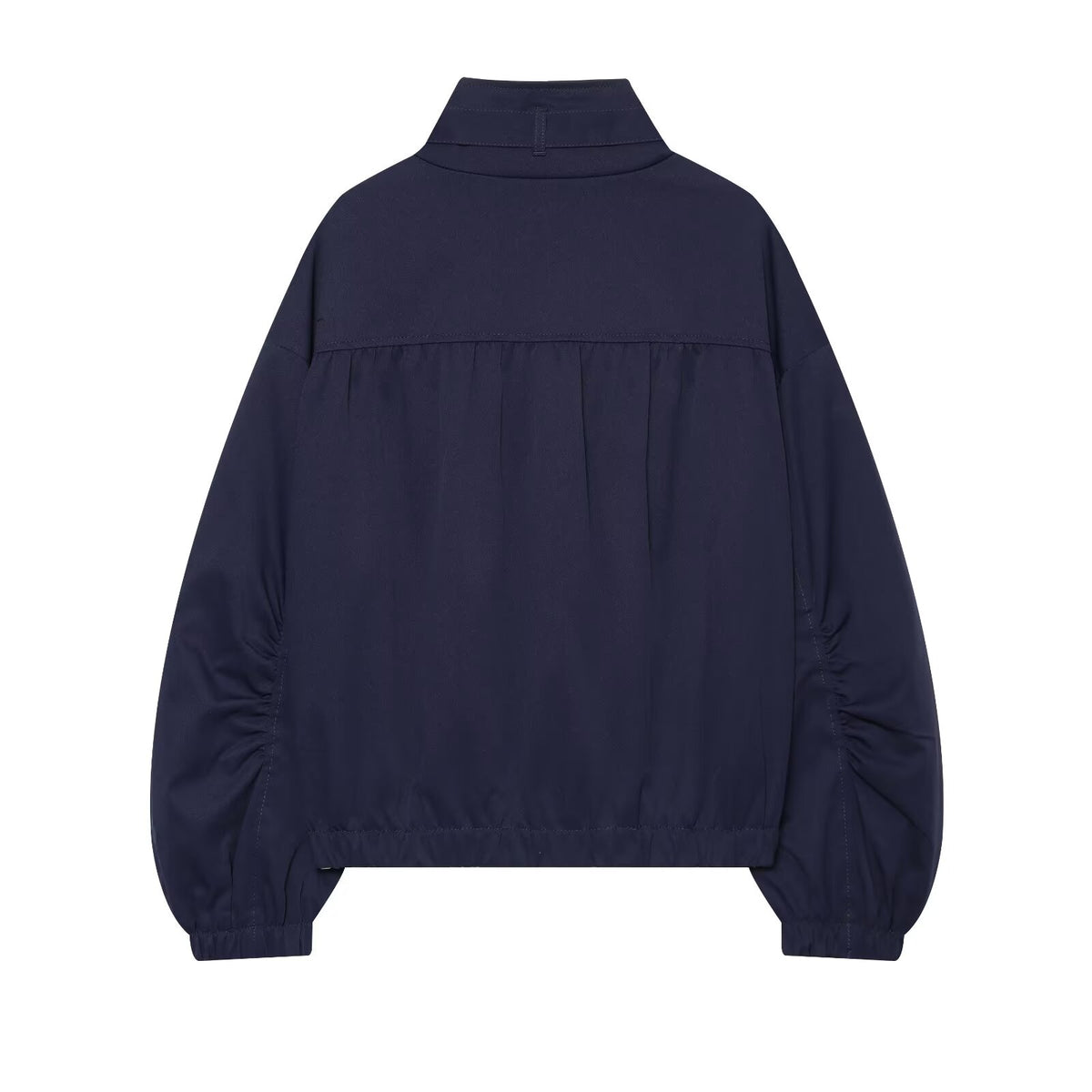 Women's pleated sleeve loose oversized pilot jacket