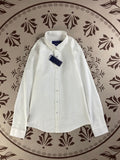 Men and women with the same new casual Joker cotton embroidered couple long sleeve shirt.