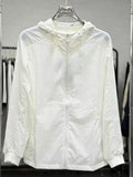 Women's new casual sunscreen embroidered hooded coat