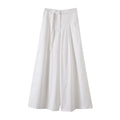 Women's chic fashion loose pleated casual wide leg pants