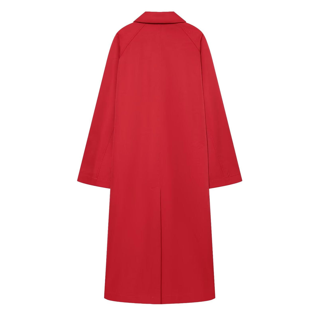 Women's loose long style windbreaker Coat