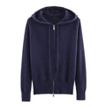 Women's new casual hooded zipper sweatshirt
