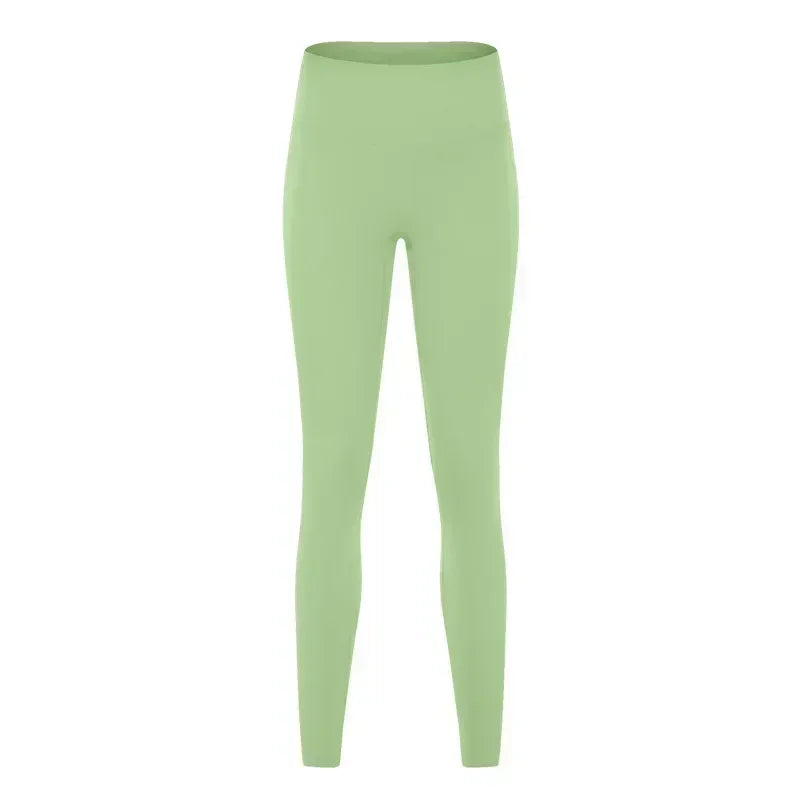 L High waist hip lift no embarrassing line yoga pants women's elastic fitness exercise nine points