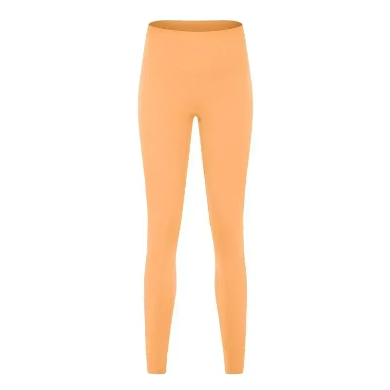 L High waist hip lift no embarrassing line yoga pants women's elastic fitness exercise nine points