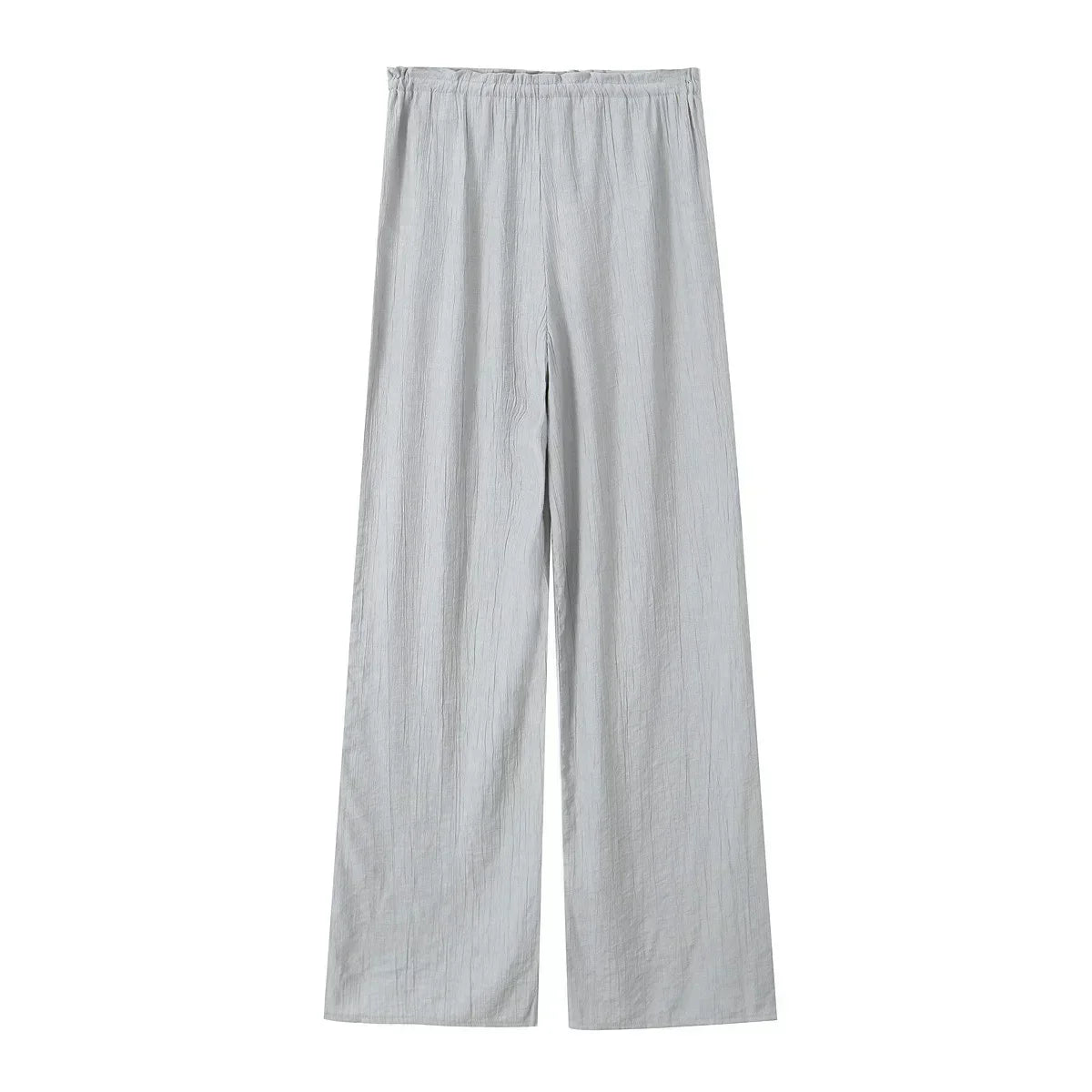Women's new Chic Fashion loose side pocket pants casual versatile textured pants retro high waisted lace up women's pants