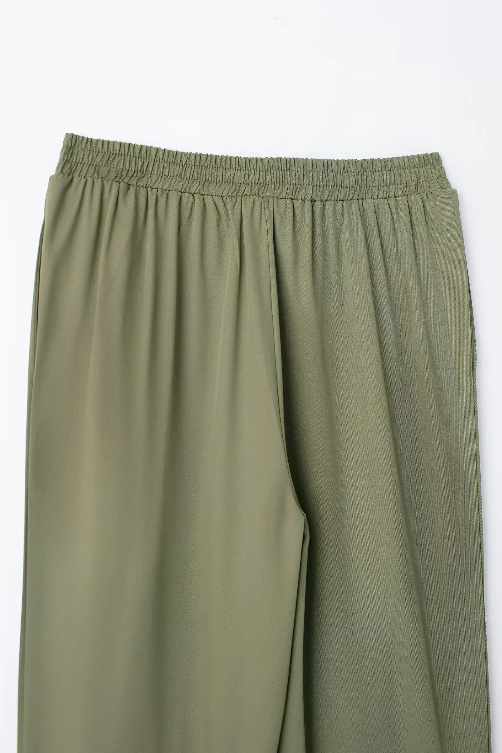 Women's New Chic Fashion Side Pocket Decoration Casual Pants Vintage High Elastic Waist Drawstring Women's Ankle Pants