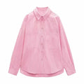 Women 2023 spring New Fashion Multicolor stripe Silk satin texture hang down Blouses Long Sleeve Button-up Female Shirts