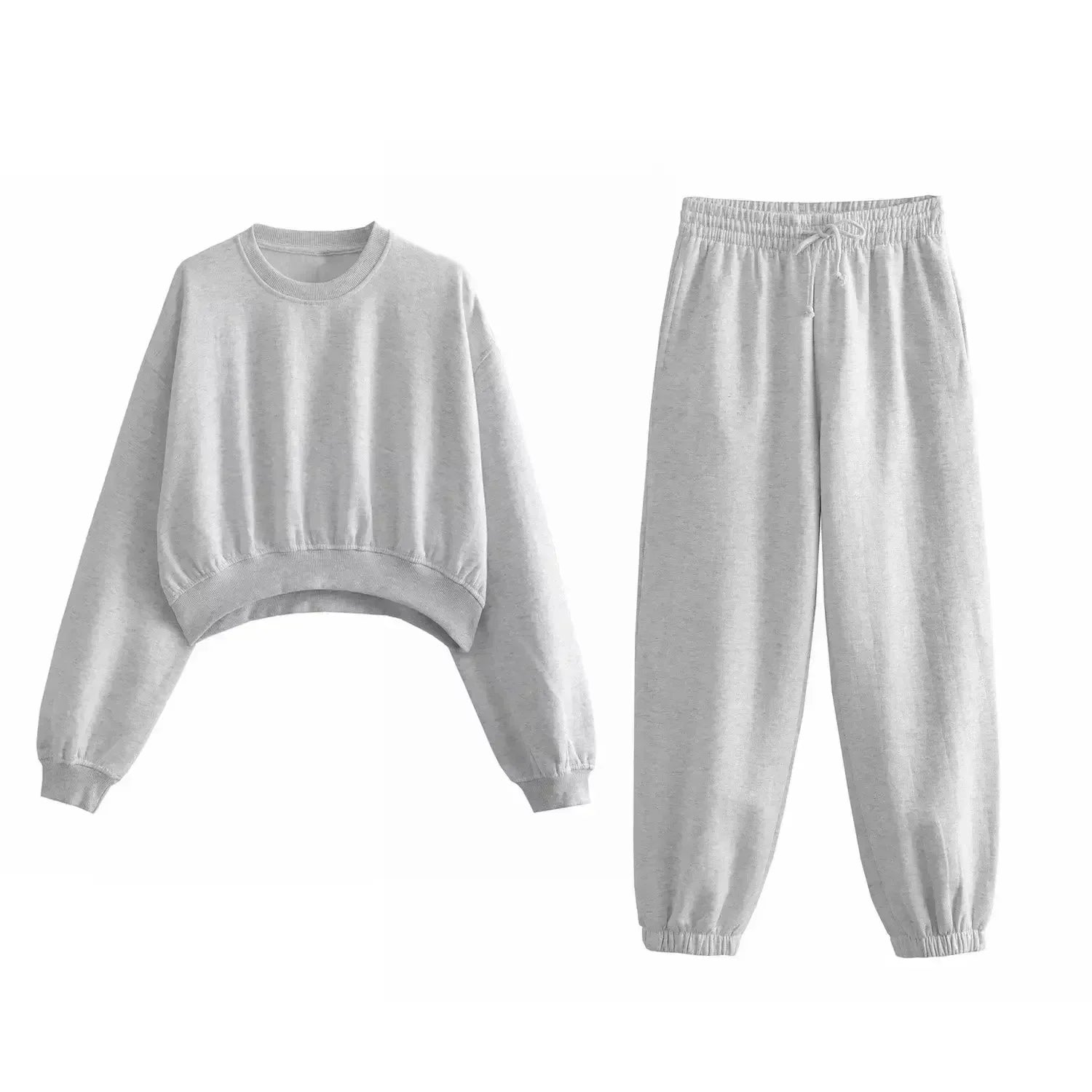 Women 2023 Autumn New Fashion Basic style Cropped Solid Knitted Sweatshirts Vintage O Neck Long Sleeve Female Pullovers Chic Top