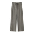 Women's new Chic Fashion loose side pocket pants casual versatile textured pants retro high waisted lace up women's pants
