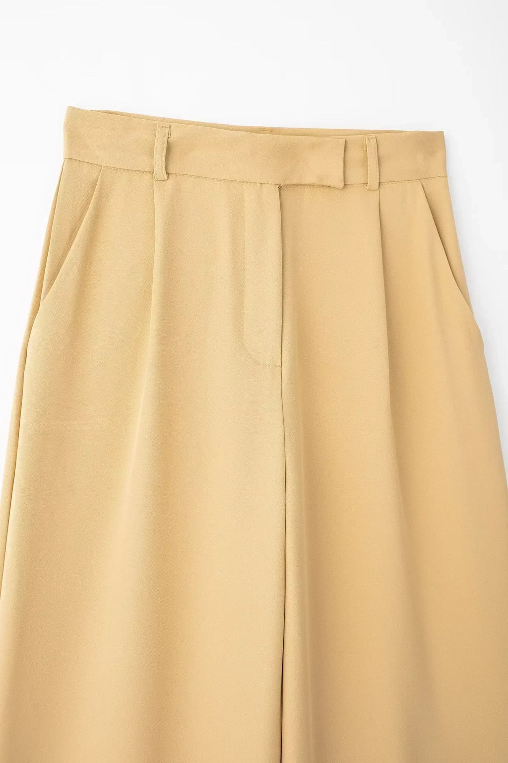 Women's 2024 New Fashion Multicolor Loose Side Pocket Casual Pleated Wide Leg Pants Retro High Waist Zipper Women's Pants