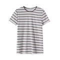 Women's Summer Fashion Short Sleeve O Neck Striped T-shirt