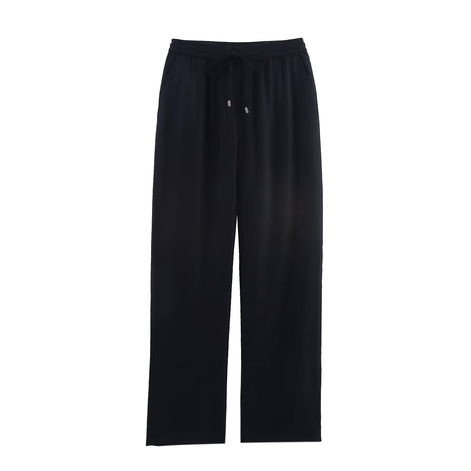 Women's' new fashion loose elastic waist casual linen blended straight leg pants