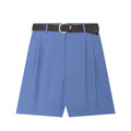 Women's With Belt pleated casual shorts