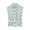 Women's polka dot bow sleeveless shirt