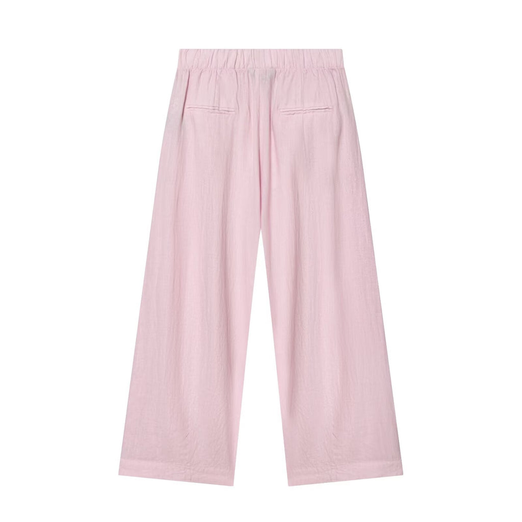 suit Women's 2 pieces pocket decoration linen blend shirt+Pants+ Shorts