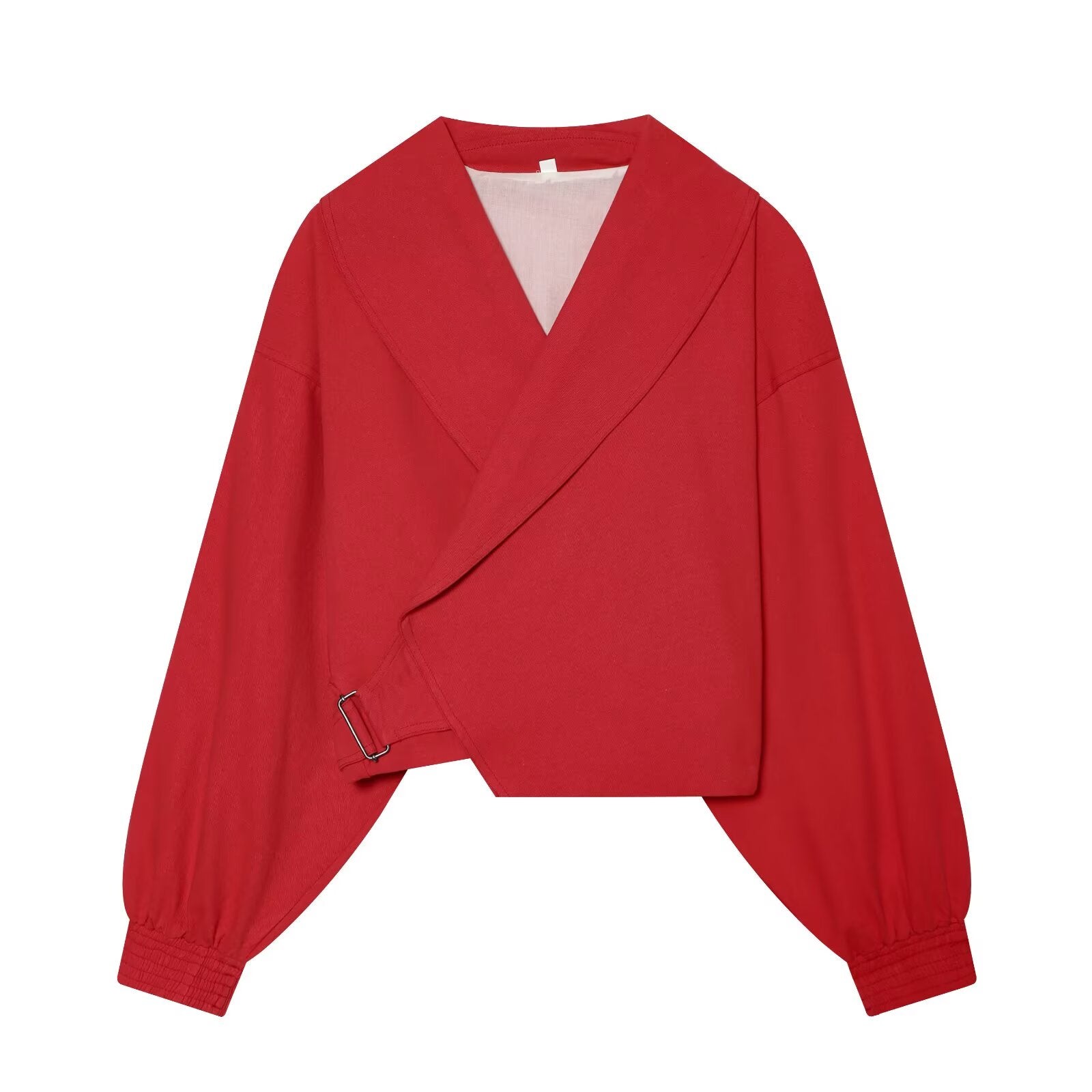 Women's buckle decorative short Coat