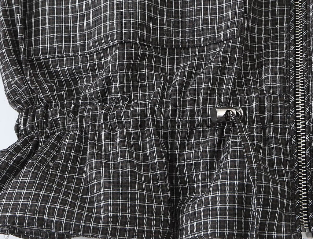 Women's Plaid Stand Collar Cotton Jacket Coat