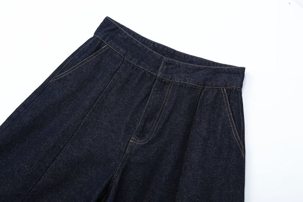 Women's stitched Balloon shaped loose jeans