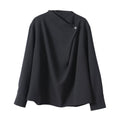 Women's new Chinese style long sleeved button up shirt