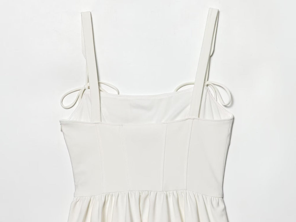 Women's tight corset style fluffy dress