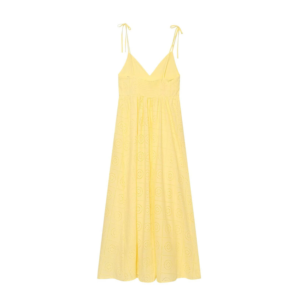 Women's hollowed out embroidered MIDI dress