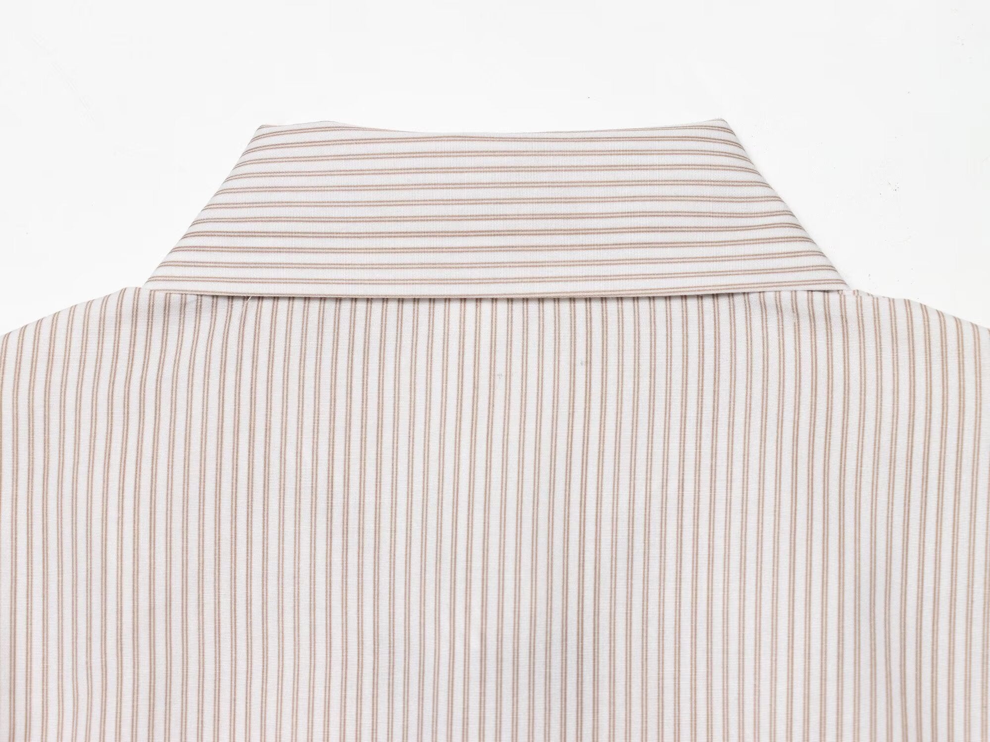 Women's bow decoration hollow striped shirt