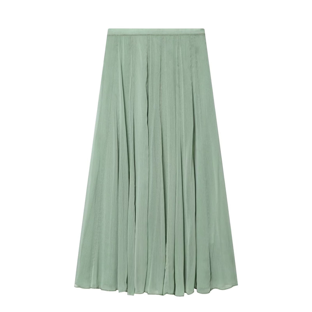 2026 Women's casual draped MIDI skirt