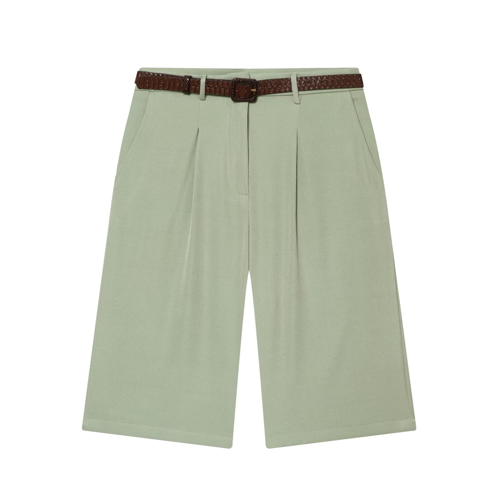 Women's With Belt casual Long style shorts