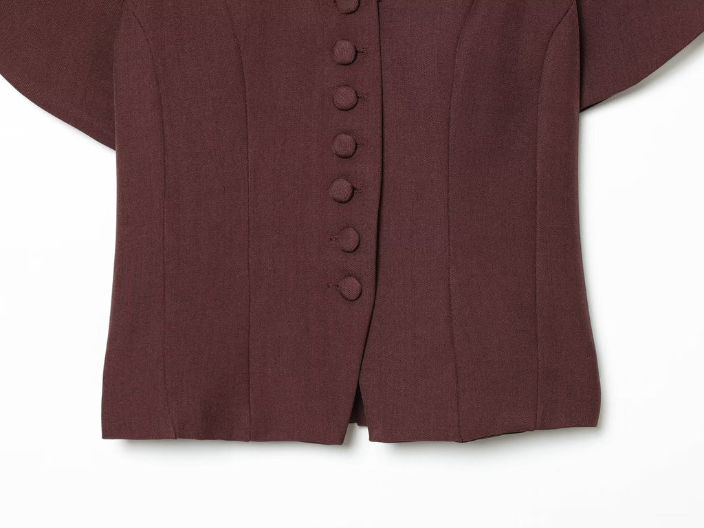 Women's new lace patchwork short sleeved Blazer top