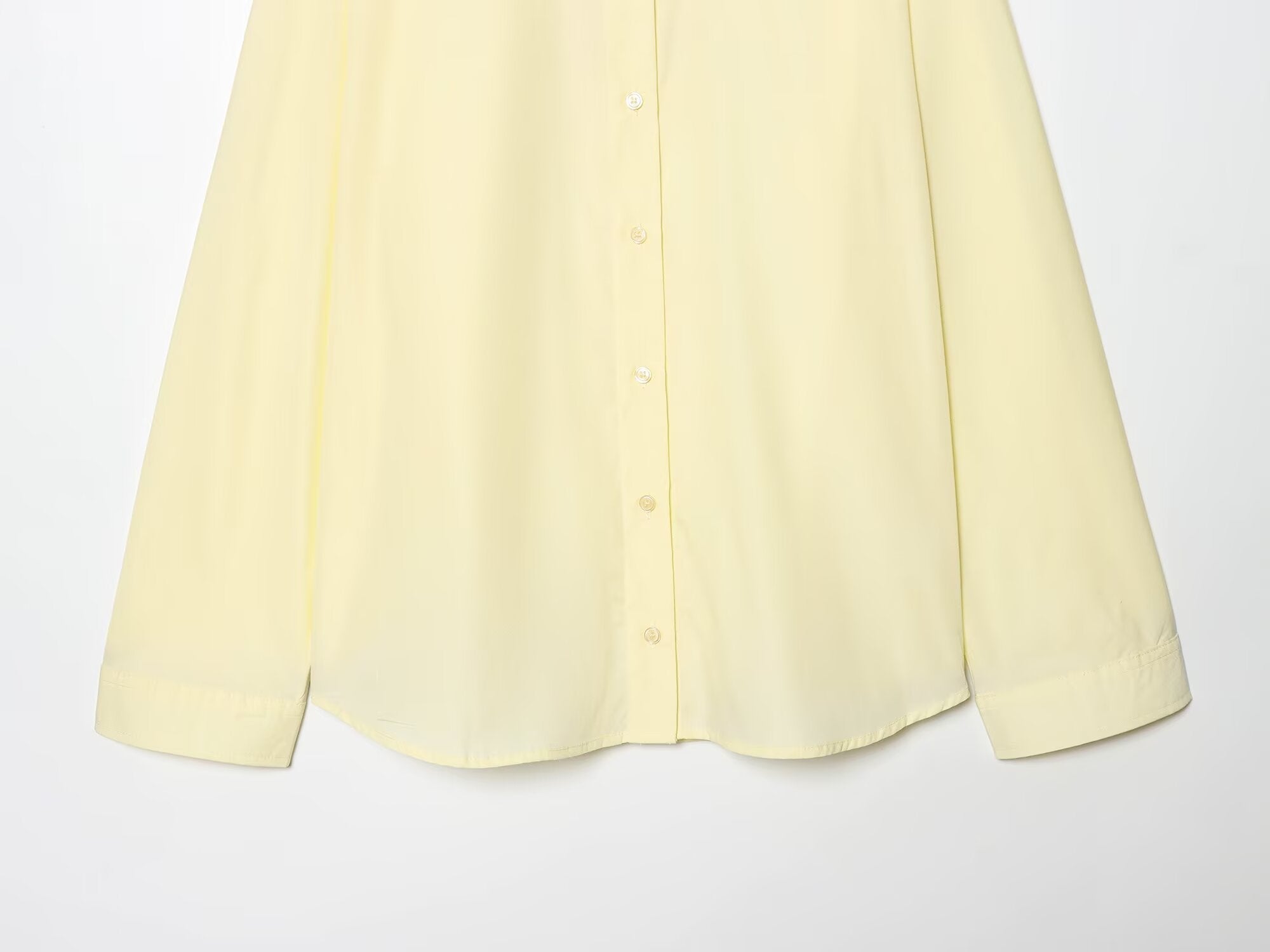 Women's loose single breasted poplin shirt