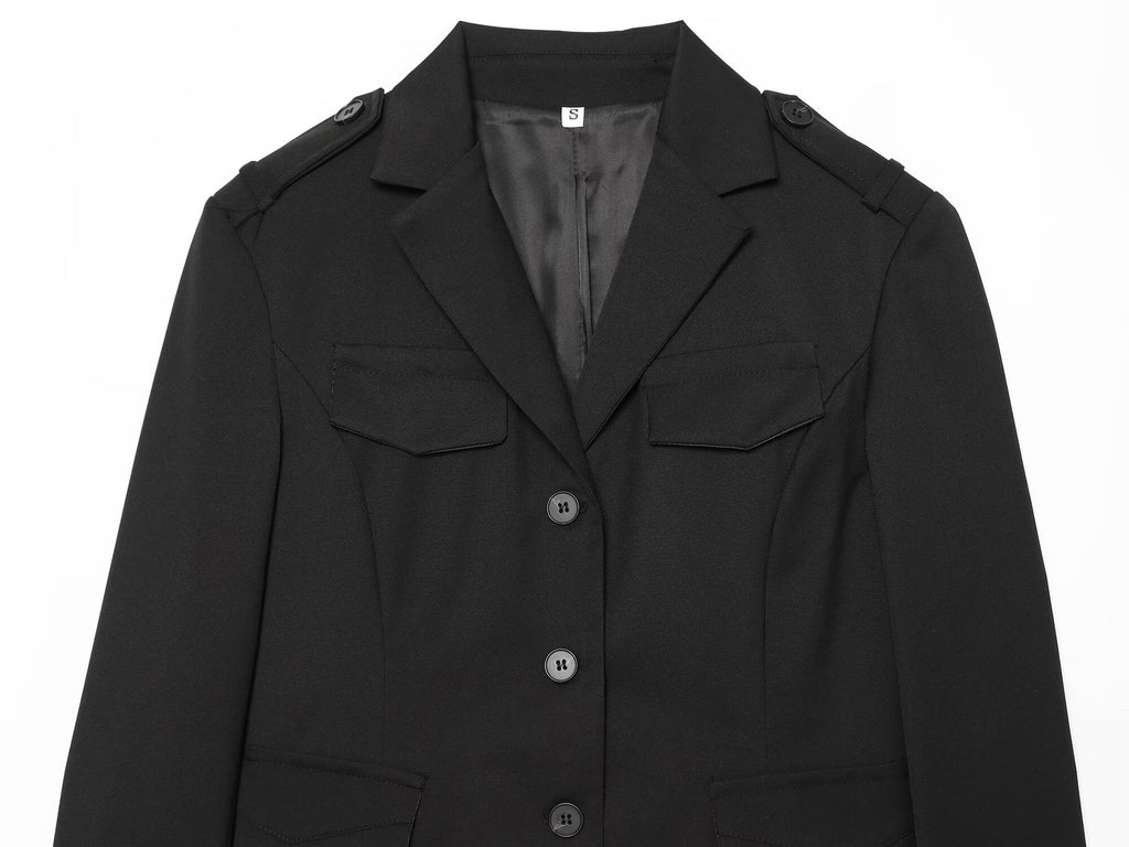 Women's flip cover decoration short slim Blazer Coat